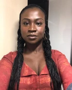 Naana Agyei-Ampadu BTS ep101.jpg (183 KB) Naana Agyei-Ampadu in costume as Danya, behind the scenes of episode 101