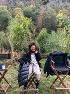Keira Chansa on set