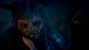 Episode 201: A Trolloc has its face is caressed by the little girl Niko (offscreen)
