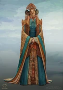 Lady Suroth costume, designed by Sharon Gilham