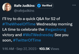 Rafe Judkins Q&A 2023-09-27
