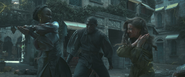 Ispan and Jeaine fight Alanna's warder, Ihvon, during the escape of the Black Ajah from the White Tower.(Season 3, Episode 1)