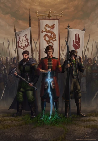 , ,  and  lead the Forces of the Light