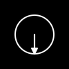 Portal Stone—Down Arrow Inside Circle Symbol.svg