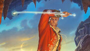 Callandor the sa'angreal as depicted on the cover of the book Memory of Light.