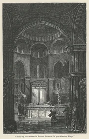 Engraving of the "Hall of Eblis" from the gothic novel "Vathek".