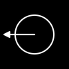 Portal Stone—Left Arrow Outside Circle Symbol
