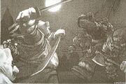 Un groupe de Pandaren combattent des membres de la Horde