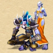 Un homme et une femme trolls des glaces