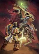 Turalyon contre Teron Fielsang.jpg (406 kio) Turalyon affronte Teron Fielsang - Fan art de Daniel Brewer