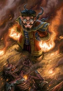 Le démoniste démonologue peut incanter Flammes Infernales en mouvement