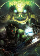 Grom hellscream and thrall by heewonlee-d35b4mc