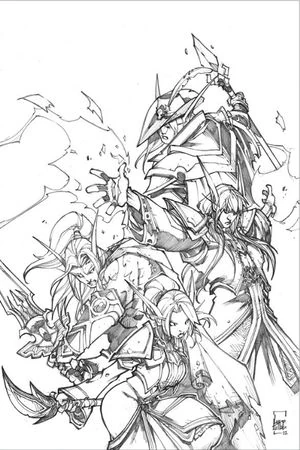 De bas en haut, Liadrin - Lor'themar, Galell et Dar'khan