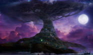 Teldrassil uit Warcraft.