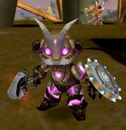 Mechagnom emitujący różowe światło.