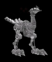 Le Mécanotrotteur Brut, le bon vieux modèle de base sans peinture.