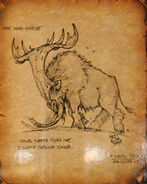 A "Shovel Tusk" (Shovelhorn Stag). Shovel-shaped tusks for digging through tundra.