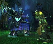 Сильвана и Главный палач Мортий ждут прибытия Гарроша