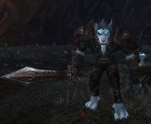 Darius après avoir été touché par la malédiction Worgen.