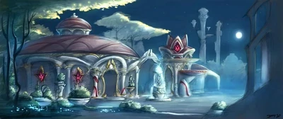 Quel'Thalas après la tombée de la nuit.