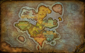 Mapa de Draenor antes de la corrupcion de los orcos