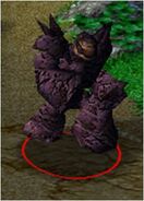 Un golem de piedra en Warcraft III.