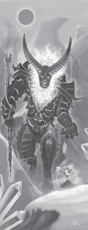 Aegwynn walcząca z Sargerasem