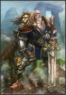 Anduin Lothar z Wielkim Mieczem Królewskim.