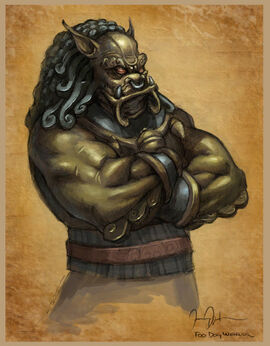 Jeden z wojowników mogu na malunku pandareńskim.