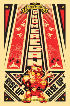 Plakat nawołujący do rekrutacji w ramach operacji "Gnomeregan"