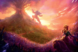 Archimonde assaults Nordrassil.jpg