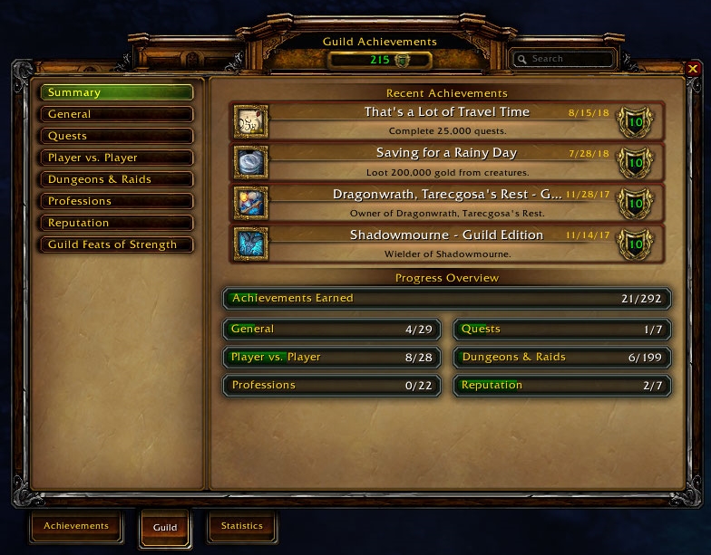 Guild achievements Wowpedia Your wiki guide to the World of Warcraft