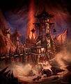 Hellfire Citadel, once the base of operations of the Horde during the First and Second War, now stronghold of the Fel Horde.