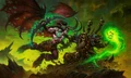 Promotional art Illidan vs. Gul'dan.