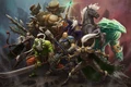 Sylvanas, depicted with other heroes from Warcraft III for the 20th anniversary of Warcraft.