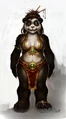 Female pandaren concept.