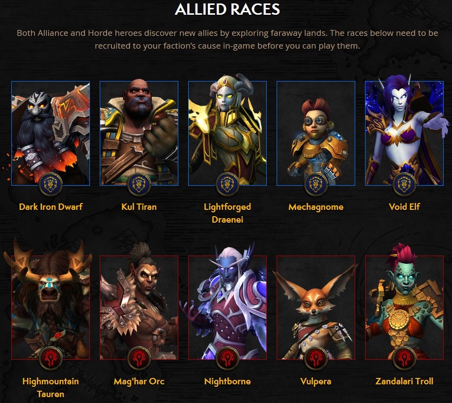 Allied Race Wowpedia Your Wiki Guide To The World Of Warcraft