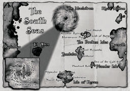 In the South Seas map of the Lands of Mystery RPG book.