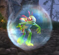 Murky in his bubble.