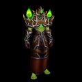 A female Orc shaman wearing the Brutal Gladiator's Thunderfist set.