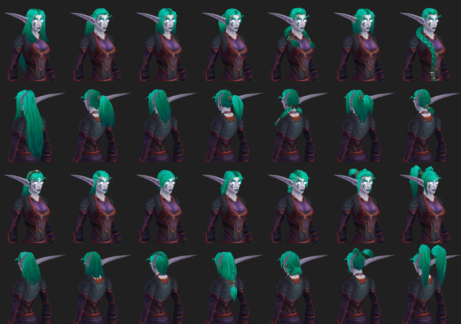 NightElf Female Hairstyles