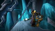 Tirion places the  on 's head.