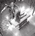 Arthas turns Sylvanas into a banshee, from the Warcraft manga.