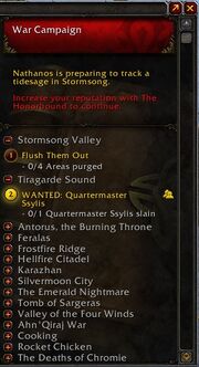 Quest Log BfA War CampaignHorde