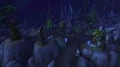 The night elves using the older Kaldorei Empire banner at Bashal'Aran in the Battle for Darkshore, following the Burning of Teldrassil