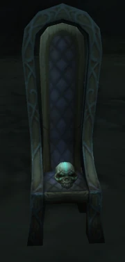 All by himself, he sits on his throne.