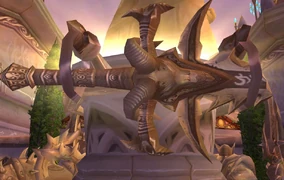 The Dedication of Honor statue in Dalaran.