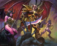 Lothros with two succubi.