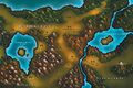 Map of central Lordaeron in Warcraft III.