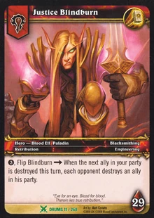 Justice Blindburn TCG Card Drums